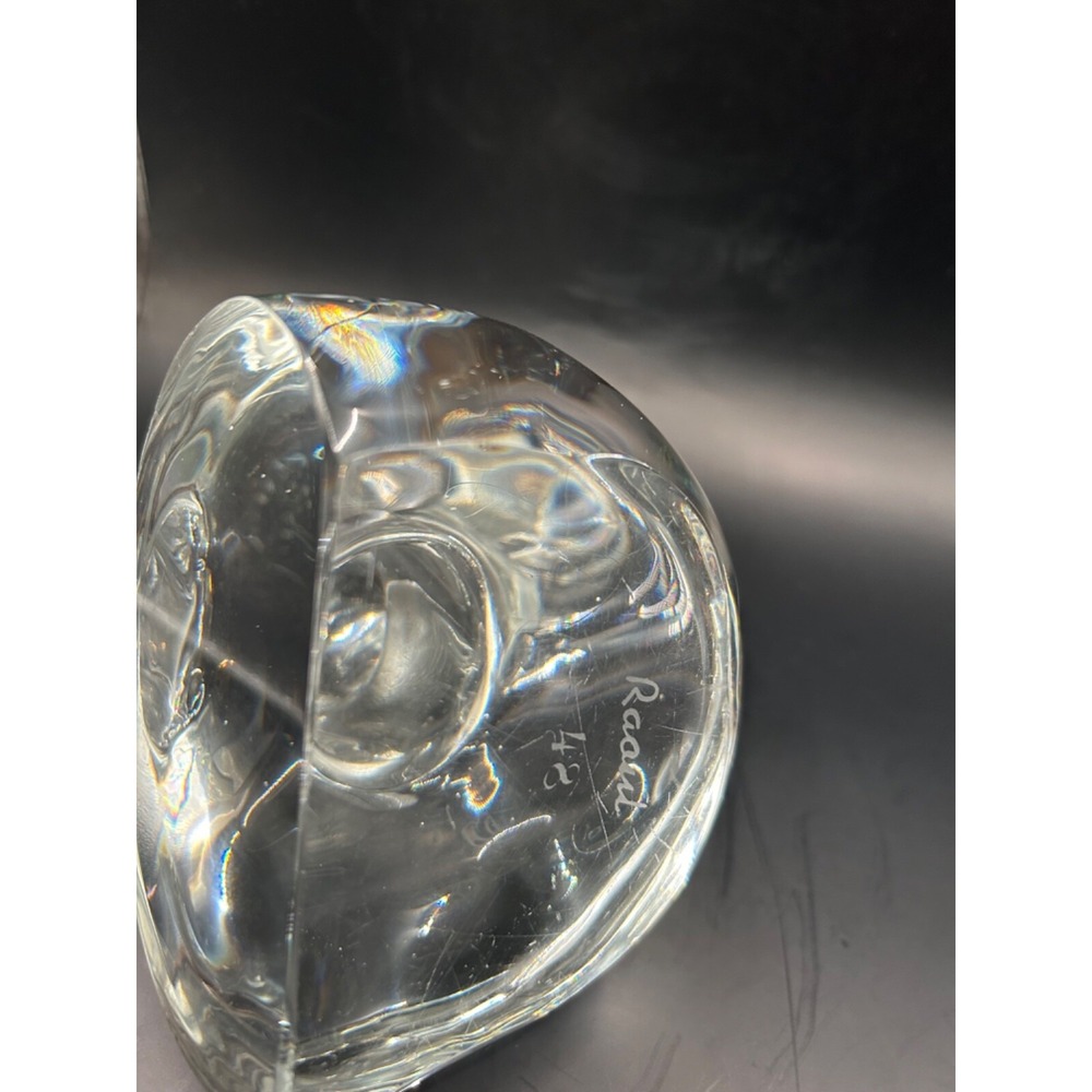 RARE Crystal duck bookend figurine high quality Dimpled Eyes 6.5 in tall - Picture 11 of 16